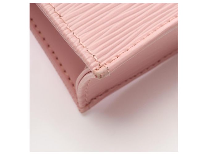 Borsa Louis Vuitton Petite Sac Plat Epi Nero Rosa - vista 11