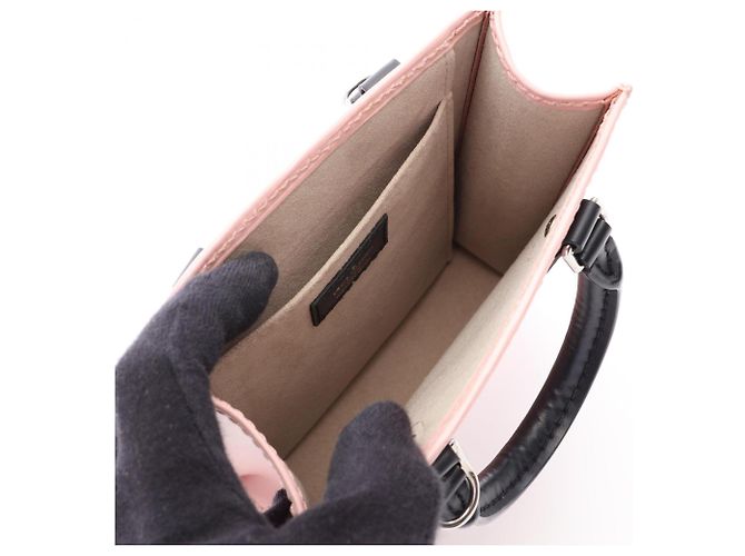 Borsa Louis Vuitton Petite Sac Plat Epi Nero Rosa - vista 3