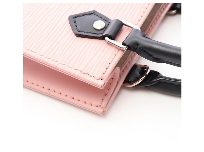 Borsa Louis Vuitton Petite Sac Plat Epi Nero Rosa - vista 6