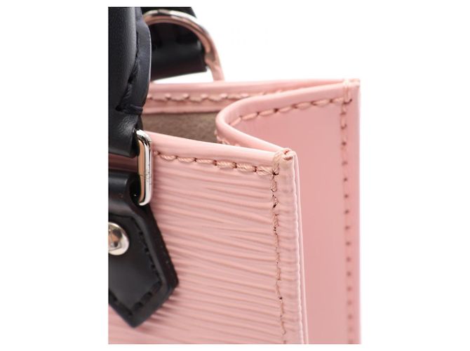 Borsa Louis Vuitton Petite Sac Plat Epi Nero Rosa - vista 7