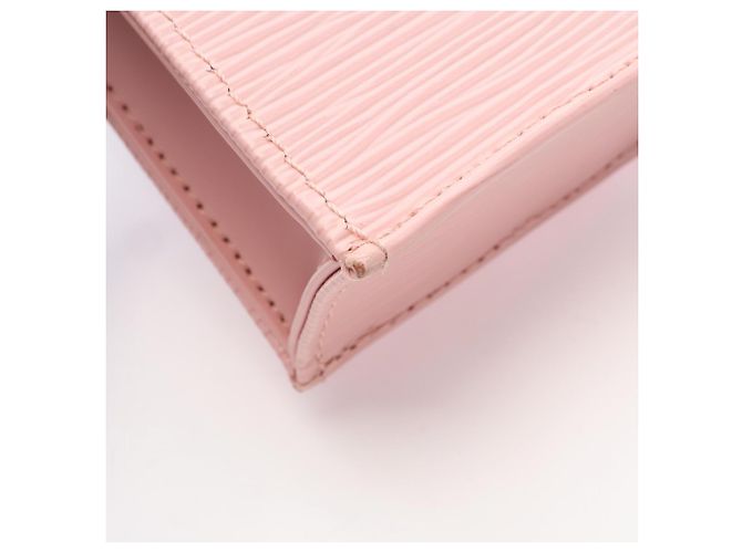 Borsa Louis Vuitton Petite Sac Plat Epi Nero Rosa - vista 9