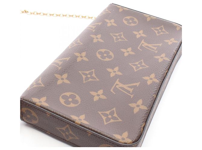 Pochette Felicie Monogram Louis Vuitton Borsa a Spalla Marrone - vista 11
