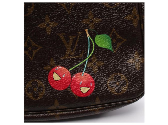 Bolso Louis Vuitton Pochette Accessoires Monogram Cherry Castaño Roja - vista 10