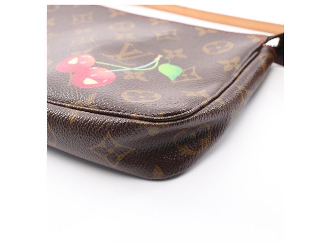 Bolso Louis Vuitton Pochette Accessoires Monogram Cherry Castaño Roja - vista 6