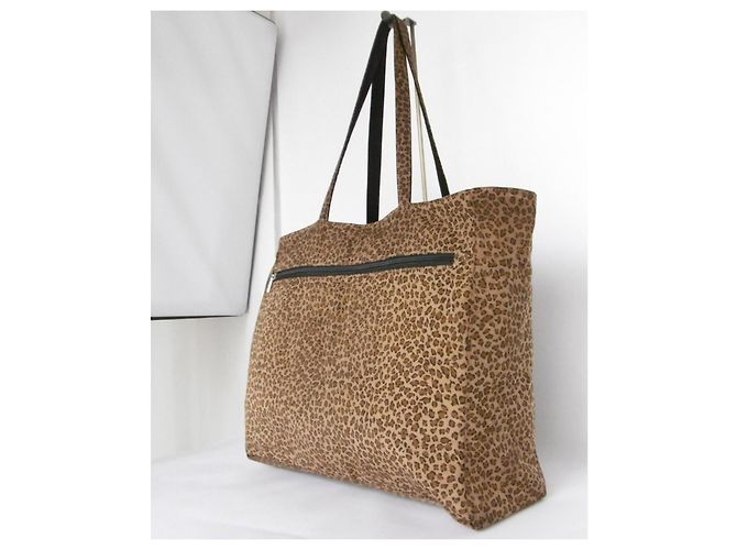 Borsa Tote Bottega Veneta stampa leopardata Marrone Stampa leopardo - vista 10