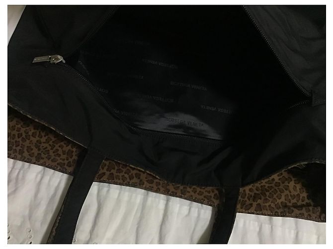 Borsa Tote Bottega Veneta stampa leopardata Marrone Stampa leopardo - vista 12
