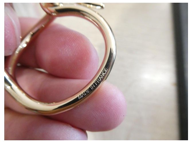Hermès "jumbo" Schalring aus goldfarbenem Stahl mit einer Box Golden - Ansicht 2