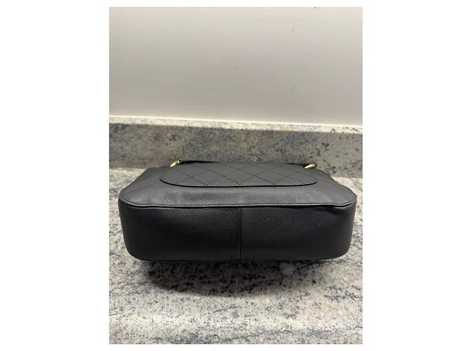 Chanel Borsa Flap Pelle Caviar Nera Nero - vista 6