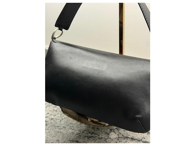 Chanel 2.55 Borsa a Patta in Pelle Nera Nero - vista 3