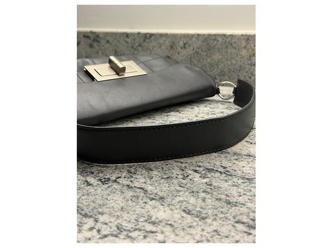 Chanel 2.55 Borsa a Patta in Pelle Nera Nero - vista 4