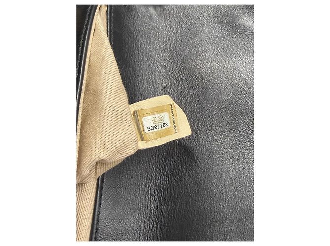 Chanel 2.55 Borsa a Patta in Pelle Nera Nero - vista 9