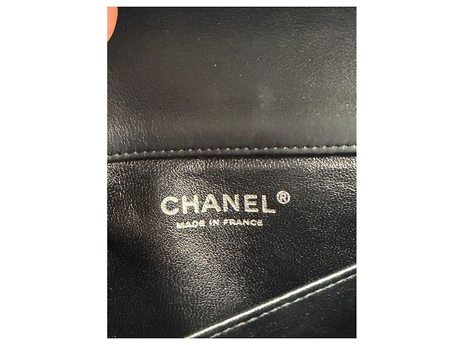 Borsa Chanel Classic Flap Mini in vernice Nero - vista 10