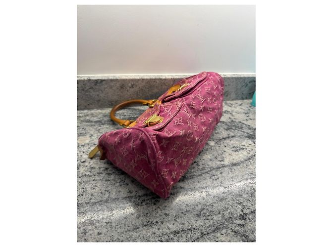 Borsa Louis Vuitton Monogram Denim Speedy 30 Rosa - vista 10