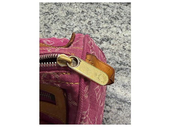 Borsa Louis Vuitton Monogram Denim Speedy 30 Rosa - vista 12