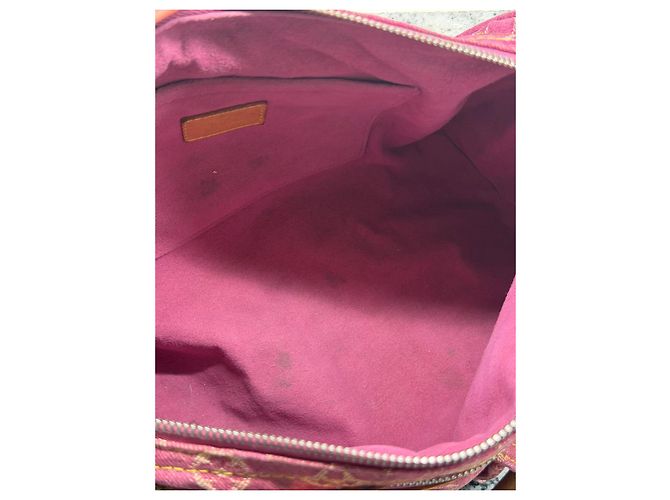Borsa Louis Vuitton Monogram Denim Speedy 30 Rosa - vista 13