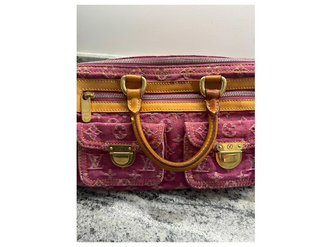Borsa Louis Vuitton Monogram Denim Speedy 30 Rosa - vista 5
