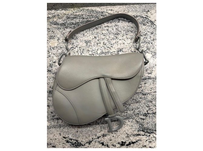 Borsa Dior Saddle grigia in pelle Grigio - vista 2