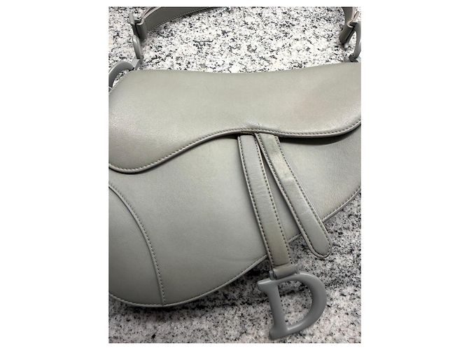 Borsa Dior Saddle grigia in pelle Grigio - vista 5