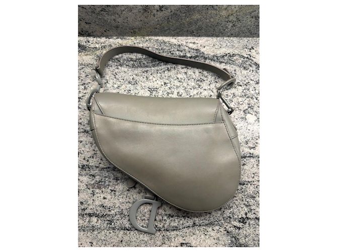 Borsa Dior Saddle grigia in pelle Grigio - vista 6