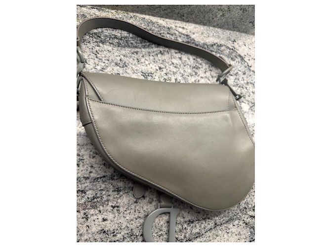 Borsa Dior Saddle grigia in pelle Grigio - vista 7