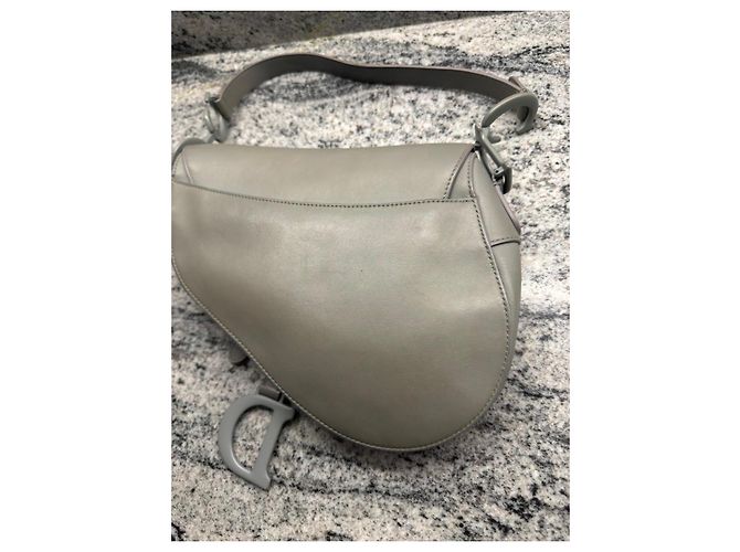 Borsa Dior Saddle grigia in pelle Grigio - vista 8