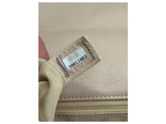Borsa Chanel 19 Large Flap Beige in agnello - vista 14