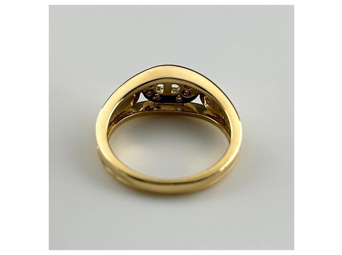 Christian Dior Ring aus Gelbgold mit kleinen Diamanten - Ansicht 3