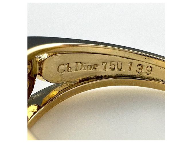 Christian Dior Ring aus Gelbgold mit kleinen Diamanten - Ansicht 5