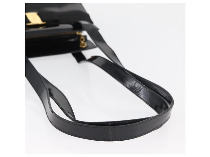 Salvatore Ferragamo Vala Lackleder Schwarz - Ansicht 7