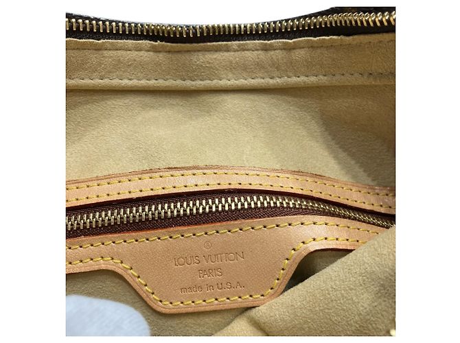 Borsa Tote Louis Vuitton Louvre GM Marrone - vista 4