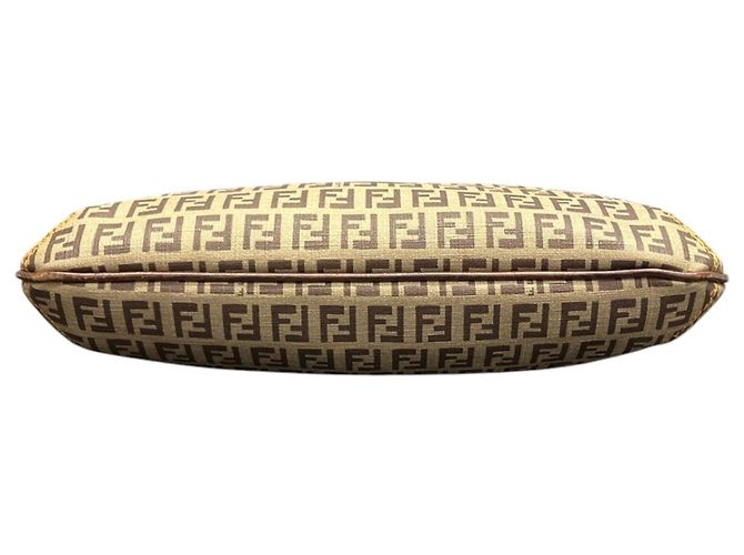Borsa a Spalla Fendi Zucca Marrone - vista 3