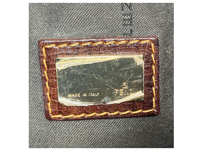 Borsa a Spalla Fendi Zucca Marrone - vista 4