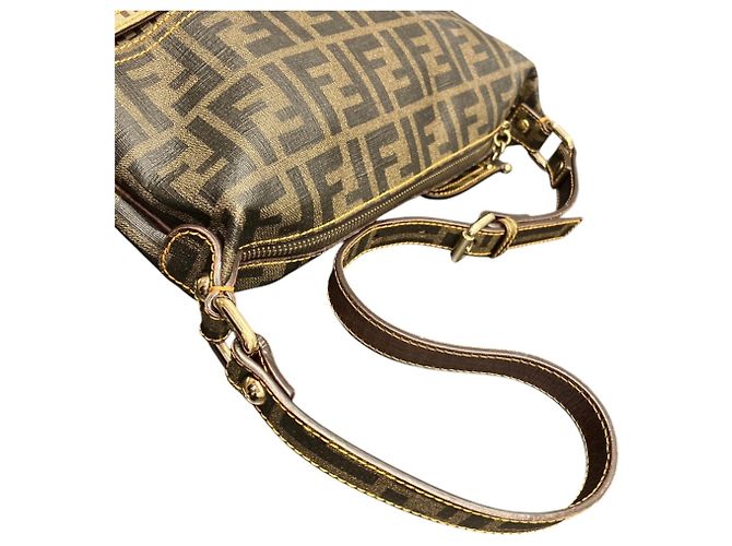 Borsa a Spalla Fendi Zucca Marrone - vista 9