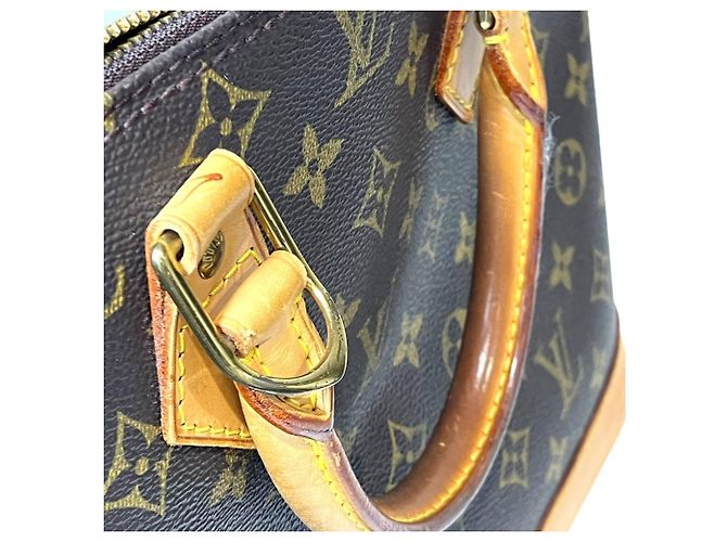 Borsa Alma Louis Vuitton in tela Monogram Marrone Monogramma - vista 9