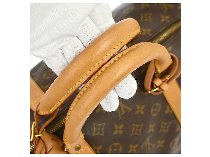 Louis Vuitton Keepall Bandouliere Monogram Canvas 60 Castaño - vista 6