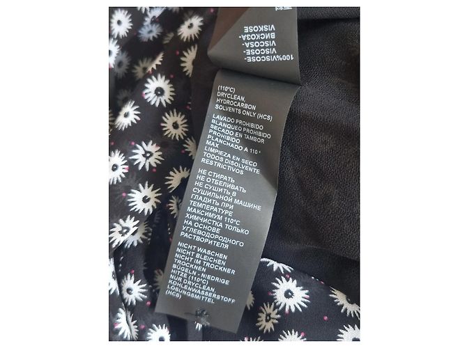 The Kooples Maxikleid mit Blumenprint Schwarz Weiß - Ansicht 10