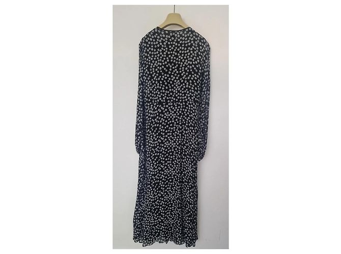 The Kooples Maxikleid mit Blumenprint Schwarz Weiß - Ansicht 2