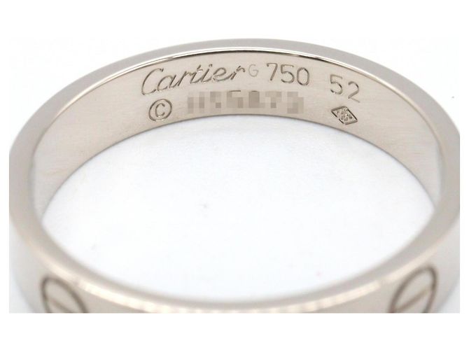 Cartier Mini Love Ring aus 18K Weißgold Silber - Ansicht 3