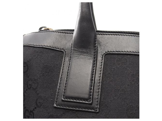 Borsa Tote Gucci GG Canvas nera Nero - vista 10