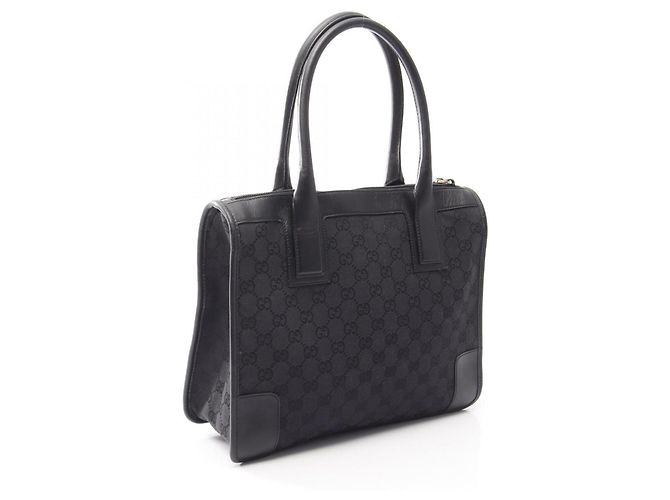 Borsa Tote Gucci GG Canvas nera Nero - vista 2