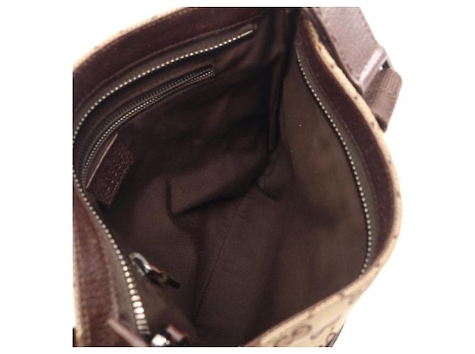 Borsa a Spalla Gucci GG Canvas Marrone Beige - vista 3