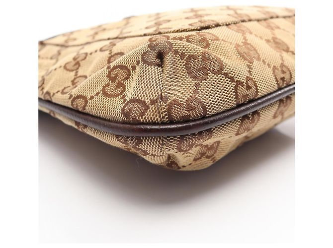 Borsa a Spalla Gucci GG Canvas Marrone Beige - vista 5