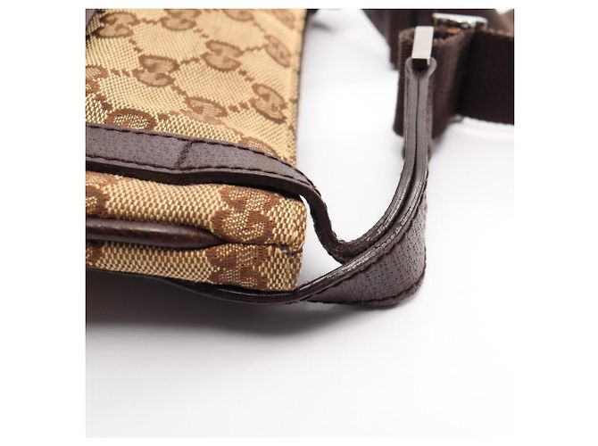 Borsa a Spalla Gucci GG Canvas Marrone Beige - vista 6