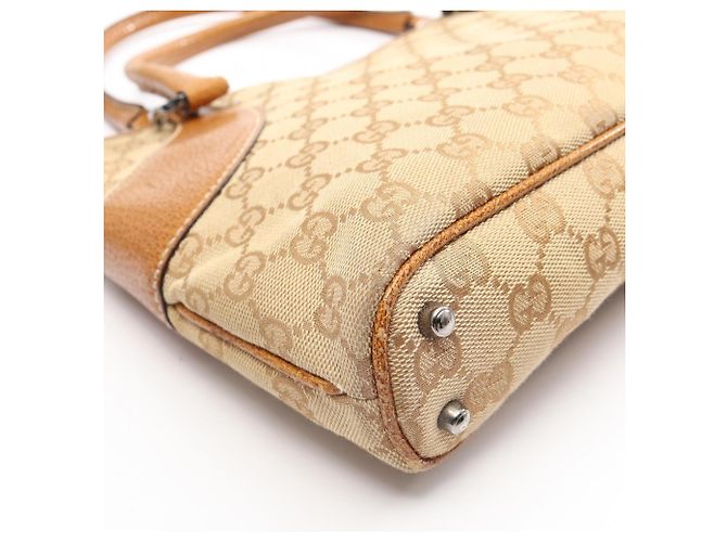 Borsa Tote Gucci GG Canvas Marrone Beige - vista 5