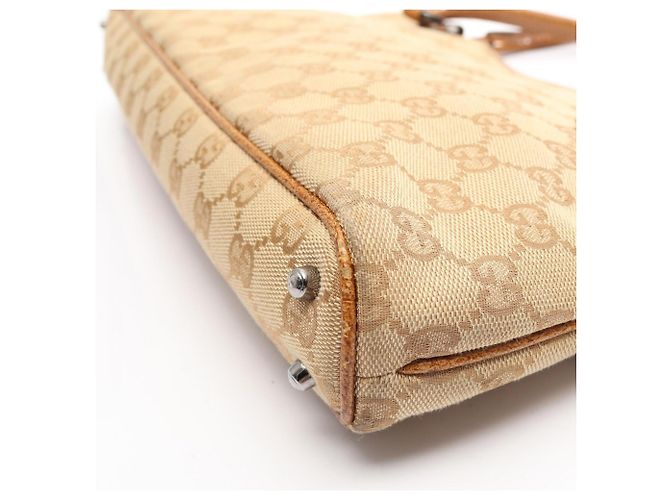 Borsa Tote Gucci GG Canvas Marrone Beige - vista 6