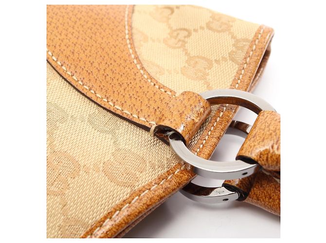 Borsa Tote Gucci GG Canvas Marrone Beige - vista 9