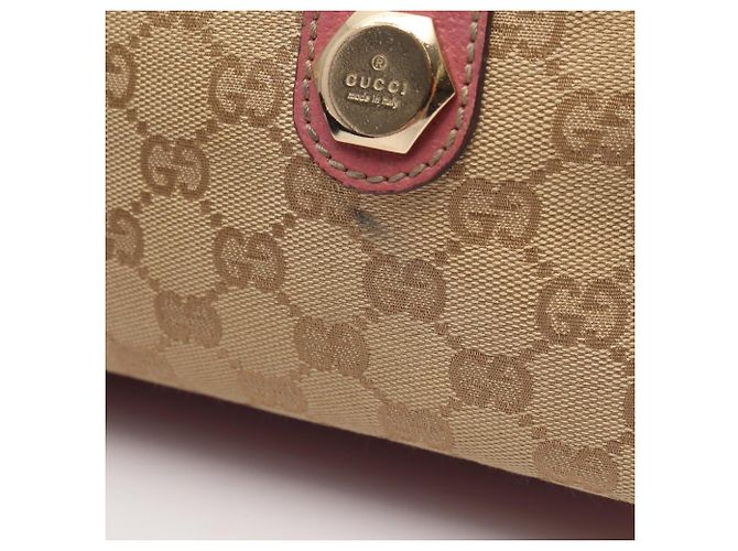 Borsa Gucci GG Canvas Rosa Beige - vista 11