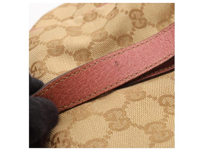 Borsa Gucci GG Canvas Rosa Beige - vista 14