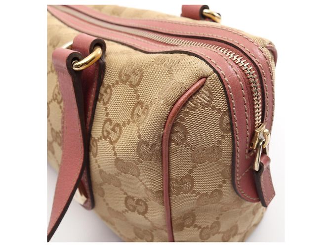 Borsa Gucci GG Canvas Rosa Beige - vista 5