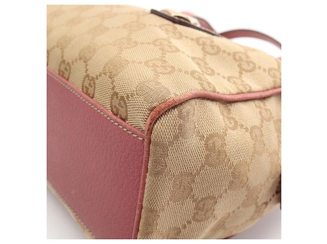 Borsa Gucci GG Canvas Rosa Beige - vista 6